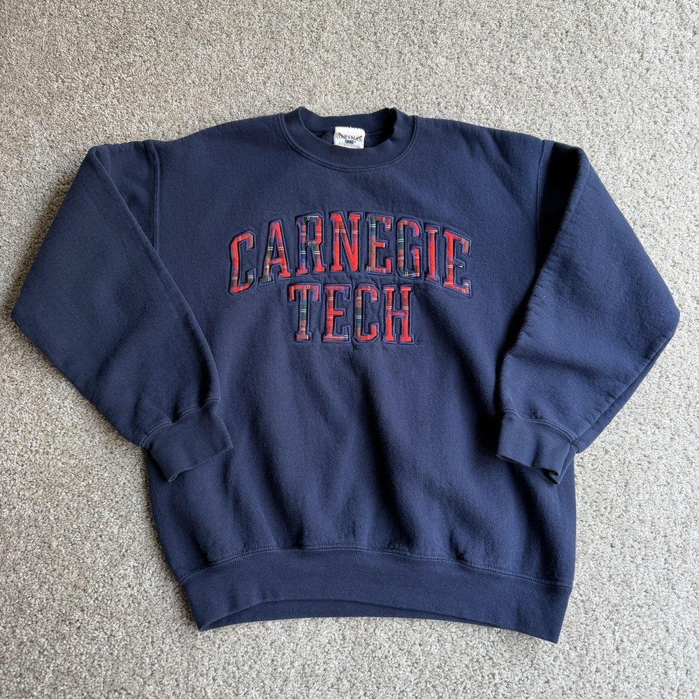 Vintage Carnegie Tech Sweatshirt Mens Medium Blue College Oarsman 913 Pullover